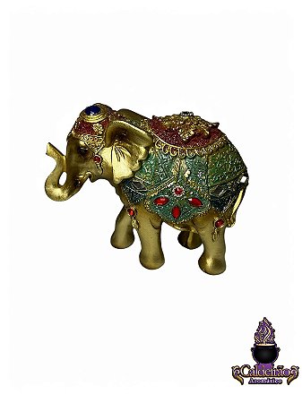 Elefante da Sabedoria Indiano Resina 11x14cm