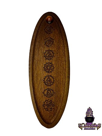 Incensario Oval de Madeira 7 Chakras