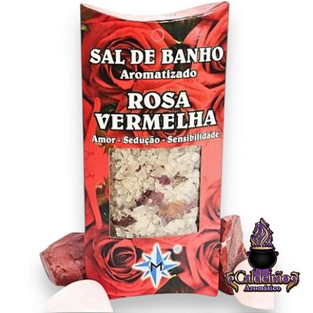 Sal de Banho Aromatizado Rosa Vermelha 100g