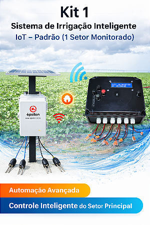 Kit Sistema de Irrigação Inteligente IoT – Essencial (1 Setor Monitorado)