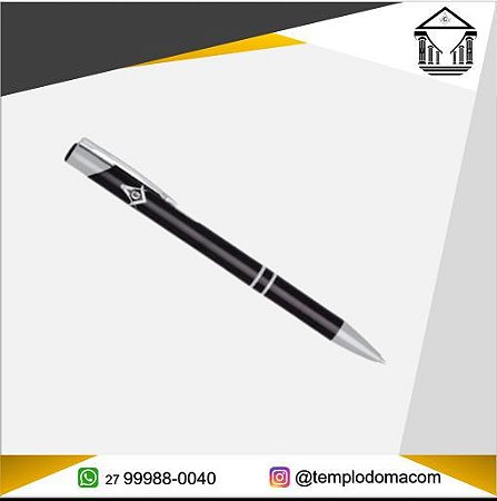 Caneta Maçonaria com Detalhe Cromado