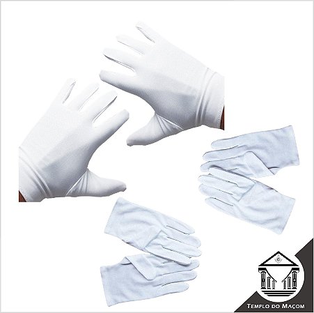 Luva Branca com Elastano