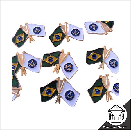 Pin Bandeira do Brasil e Maçonaria