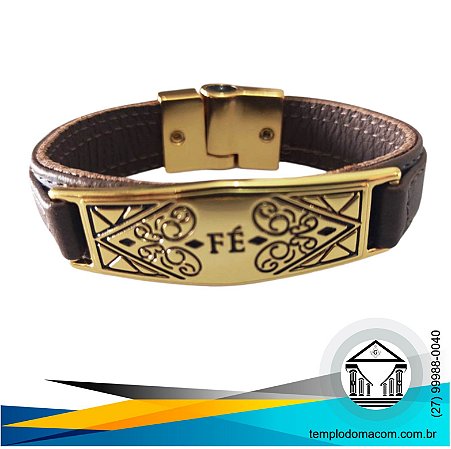 Pulseira Magnética Couro - Fé