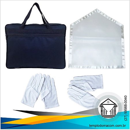 Kit Aprendiz Maçom (Bolsa + Avental + Luvas Brancas)