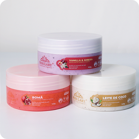 Kit 3 Esfoliantes Corpo E Rosto
