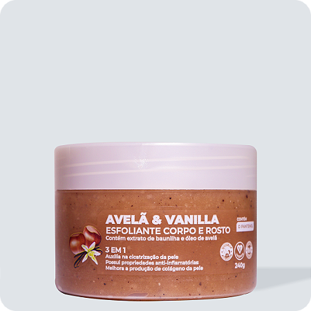 Esfoliante Corpo e Rosto Avelã & Vanilla