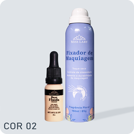 Kit- Fixador de Maquiagem + Base Fluída Conta-gotas