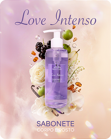 Sabonete Líquido Corpo e Rosto - Love Intenso - PEQUENOS DEFEITOS
