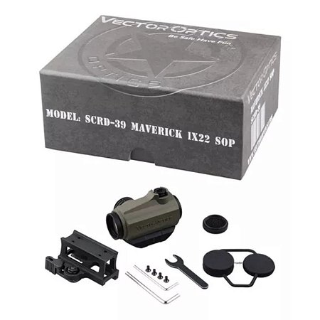 Red Dot Tático Vector Maverick 1x22 Gen 3 SCRD 38 Mil Ipx6 - Aventurar