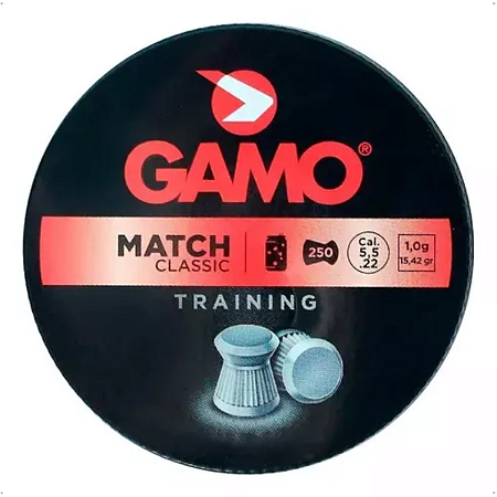 Chumbinho Gamo Match Classic 5.5mm 250un Precisão Treinamento