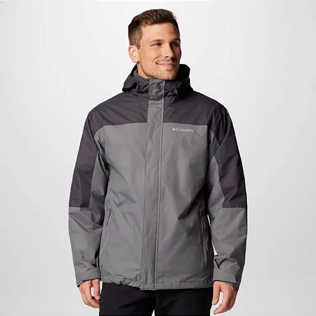 Jaqueta Columbia 3 em 1 Masculina Tunnel Falls II Cinza City