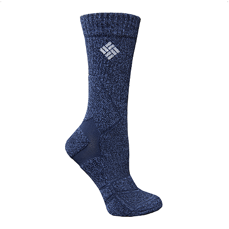 Meia Columbia Masculina Hike Crew Medium Lã Merino Azul Marinho