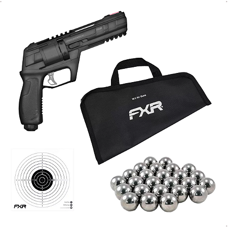 Kit Revolver Pressão Co2 Defender Cp300 .50 Artemis 6 Tiros