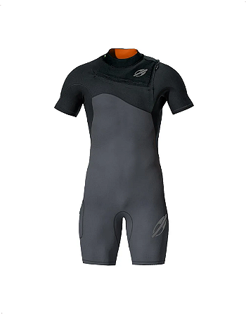 Short John Manga Curta Chestzip 1mm Masculino Flexxxa Pro Surf Mormaii
