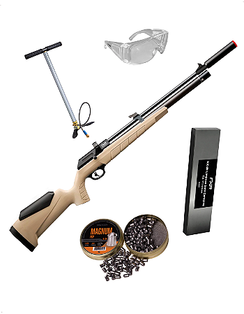 Carabina Pressão Pcp Artemis G3 Pr900 Tan 5.5mm + Bomba +Kit