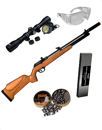 Carabina Pressão Pcp Artemis G3 Pr900W Madeira5.5+Luneta+Kit