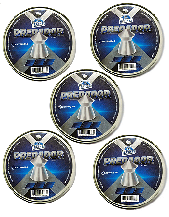 Kit 05 Lata Chumbinho Yankee Predador 4,5mm Destruição