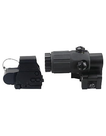Kit Red Dot Discovery HD558 + Magnifier G33 3x Rebatível com Maleta Trilho 22mm Picatinny para Carabina e PCP