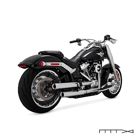 Ponteira Vance & Hines Eliminator 300 - Acetinada - Softail 2018 - 2023 Fat Boy - Breakout