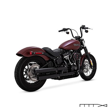 Ponteira Vance & Hines Eliminator 300 - Preto - Softail 2018 - 2023 Fat Boy - Breakout - Low Rider - Street Bob - Slim