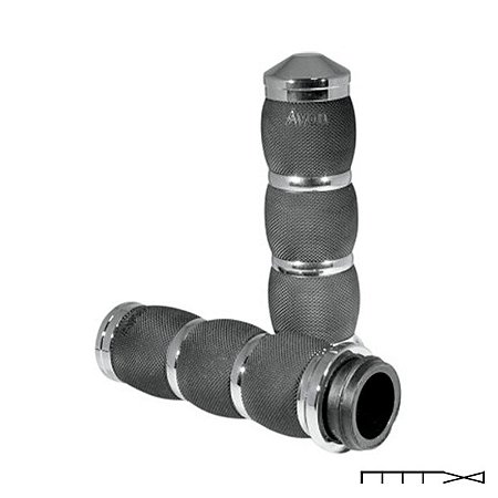 Manopla Modelo Air - Cromada - Harley Davidson com Acelerador Eletrônico - Avon Grips