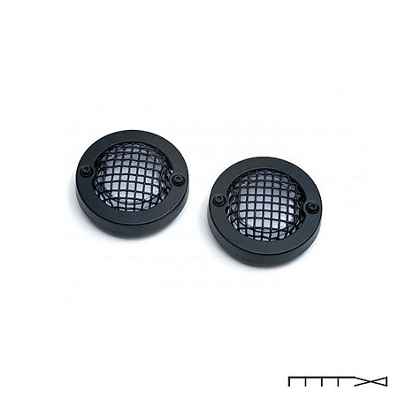 Acabamento do Pisca Modelo Mesh Preto com lente Fumê - Kuryakyn