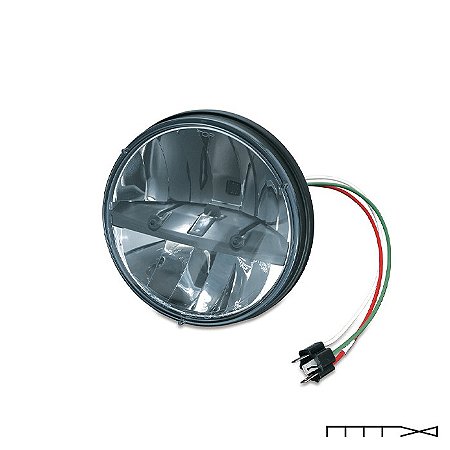 Farol Principal em Led Modelo Phase 7 - Kuryakyn Holdings Inc - Harley Davidson com Farol de 7´´