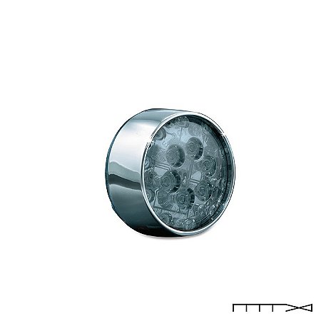 Lente Do Pisca Com Lanterna E Freio Integrado - Fumê - Harley Davidson Com Pisca Bullet - Kuryakyn