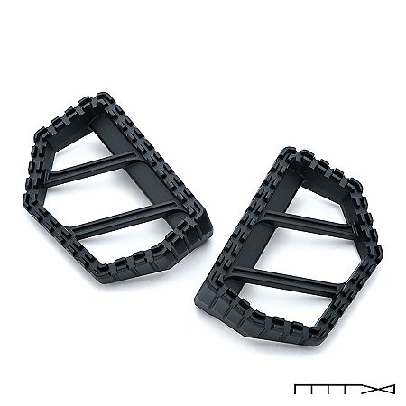 Mini Plataforma Preta Modelo Riot ( Sem Adaptadores ) - Kuryakyn