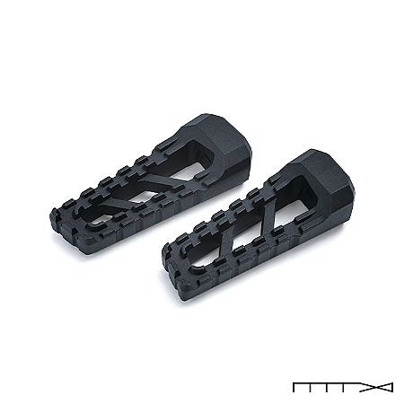 Pedaleira Para Piloto Modelo Riot - Preto - Softail 2018 - 2020 - Kuryakyn