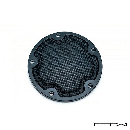 Tampa da Transmissão Preta Modelo Mesh Para Harley Davidson - Kuryakyn