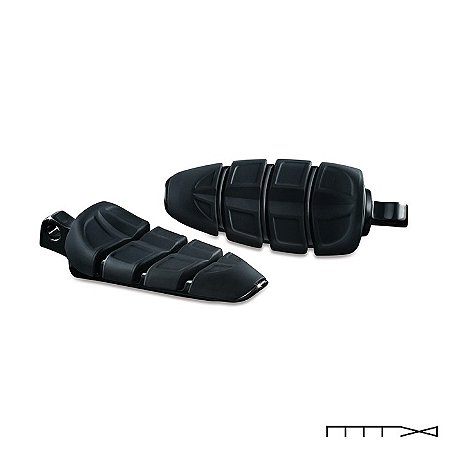 Pedaleira Modelo Kinetic Para Piloto ou Passageiro - Preto - Kuryakyn