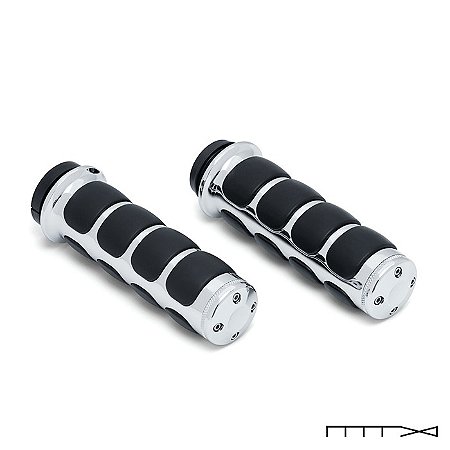 Manopla Modelo Iso para Harley Davidson com Acelerador Eletrônico - Kuryakyn