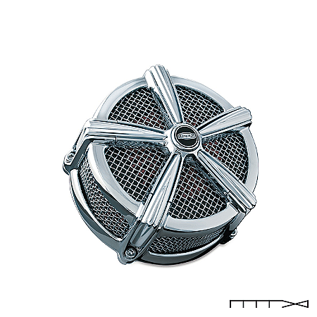 Filtro de Ar de Alta Performance Modelo Mach 2™ - Cromado - Touring 2008 - 2016 - Softail 2016 - 2017