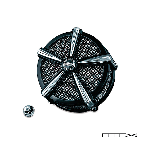 Filtro de Ar de Alta Performance Modelo Mach 2™ - Cromado com Preto - Sportster 2007 - 2019
