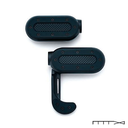 Pedaleira Preta Modelo Heavy com Apoio para o Calcanhar - Requer Apoio de Pedaleira Modelo Estriado