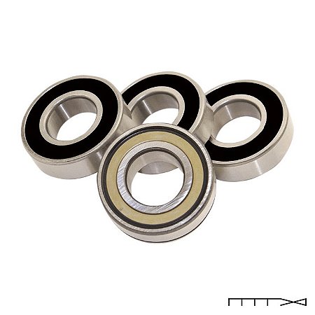Kit Rolamentos da Roda Traseira e Polia Touring 2009 - 2023 - Drag Specialties