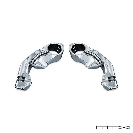 Suporte para Prender a Pedaleira no Protetor de Motor de 1-1/4´´ - Modelo Curto