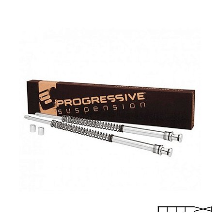Cartucho da Suspensão Dianteira Rebaixado 41 mm - Progressive Suspension - Cromado - Softail 2000 - 2017