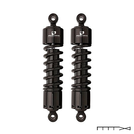 Amortecedor Traseiro Progressive Suspension - 11'' Heavy Duty 412 Series - Preto - Dyna 2007 - 2017