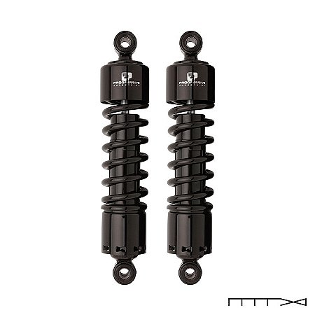 Amortecedor Traseiro Progressive Suspension - 11.5´´ Heavy Duty 412 Series - Preto - Sportster 2004 - 2020