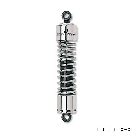 Amortecedor Traseiro Progressive Suspension - 12´´ - Cromado - Heavy Duty - Touring 2006 - 2023