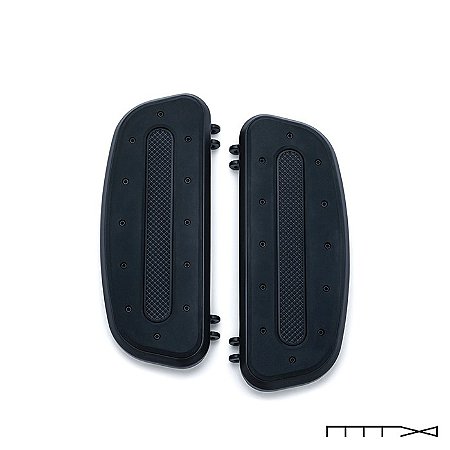 Plataforma Piloto Preta Modelo Heavy - Harley Davidson 83-17 Electra Glides, Road Kings, Street Glides 86-17 Todos