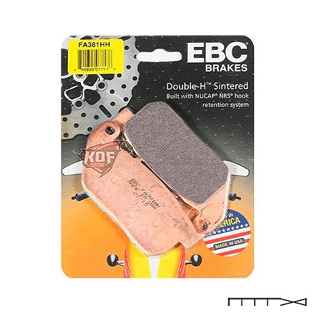 Pastilha de Freio Dianteira EBC Double-H (Sinterizada) - HD SPORTSTER 2004-2013