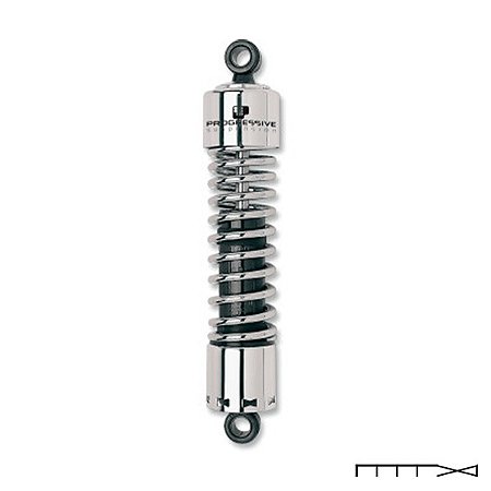 Amortecedor Traseiro Progressive Suspension - 13´´ - Cromado - Heavy Duty - Touring 2006 - 2023