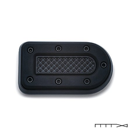 Pedaleira Preta do Pedal de Freio Modelo Heavy  - Kuryakyn