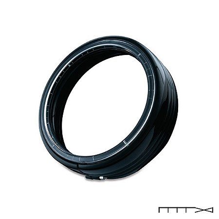 Aro Preto com Anel de Led para Farol de 7´´ - Touring E Dyna Switchback