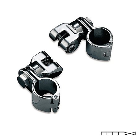 Abraçadeira para Colocar Pedaleira no Protetor de Motor de 1-1/4´´ - Cromada