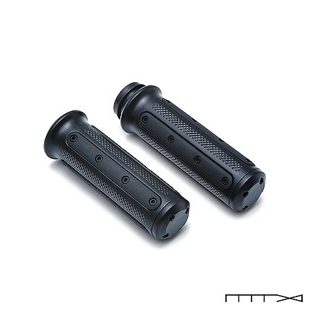 Manopla Modelo Heavy - Preta - Harley Davidson com Acelerador Eletrônico - Kuryakyn